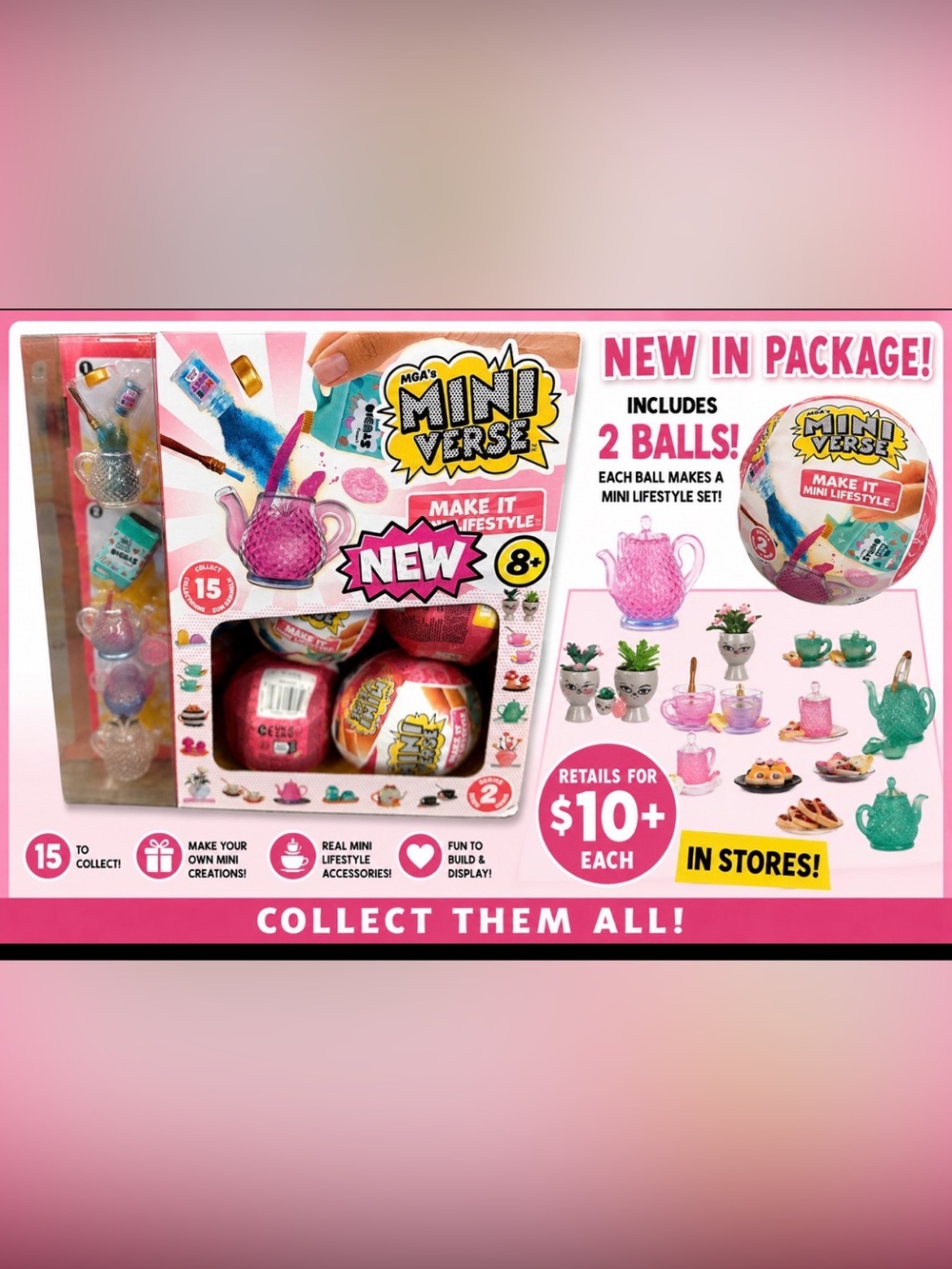 MGA’s Miniverse Make It Mini Lifestyle Series 2 Mystery Ball NIP Unopened (2)